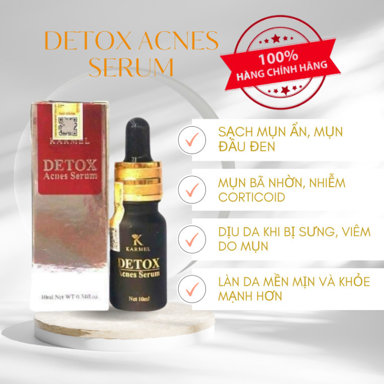 [Chính hãng] Detox Acnes Karmel 10ml (Detox Kamel) Mỹ phẩm Comestic Nam Nữ