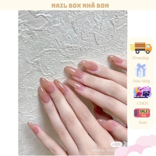 A2 nail box thiết kế sơn gel thạch nâu cam tây