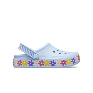 Giày Clog Trẻ Em Crocs Toddler Off Court Daisy - Blue Calcite