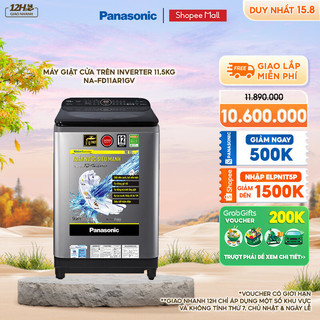[Mã ELPN1T5P Giảm 20% tối đa 1TR5] Máy Giặt Cửa Trên Panasonic 11.5KG NA-FD11AR1GV - Hàng Chính Hãng