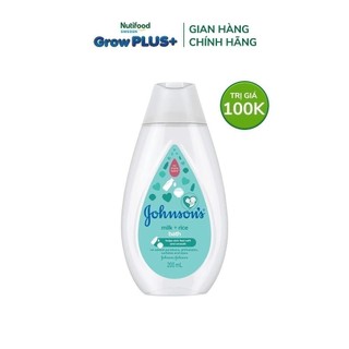 Sữa tắm cho bé chứa sữa và gạo johnson's milk & rice baby bath 200ml