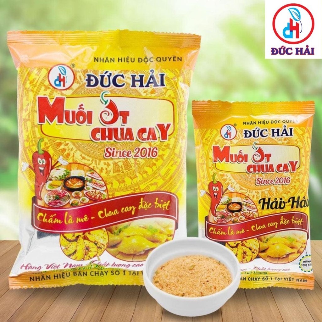 Muối bột canh chua cay Đức Hải 500gr đậm vị siêu ngon chấm hoa quả, làm gia vị nấu ăn