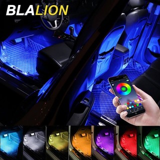 BLALION Ô tô đa năng 48 bóng đèn LED kích hoạt bằng giọng nói Thanh ánh sáng xung quanh