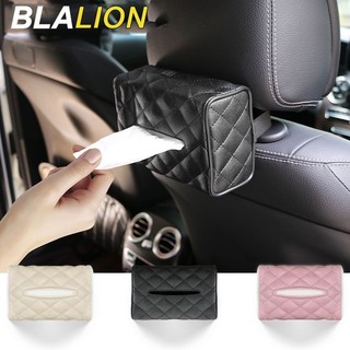 Hộp đựng khăn giấy BLALION bằng da sợi nhỏ đa năng chống thấm nước gắn tấm che nắng/ tựa tay/ nội thất ô tô