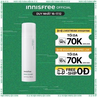 Xịt khoáng dưỡng ẩm innisfree Green Tea Mist 50ml