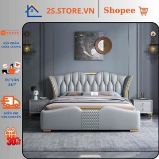 Giường ngủ Bọc Nệm Nhập Khẩu , Phong Cách Bắc tặng kèm 1 tap đầu giường ( Free Ship Lắp Ráp HN ).