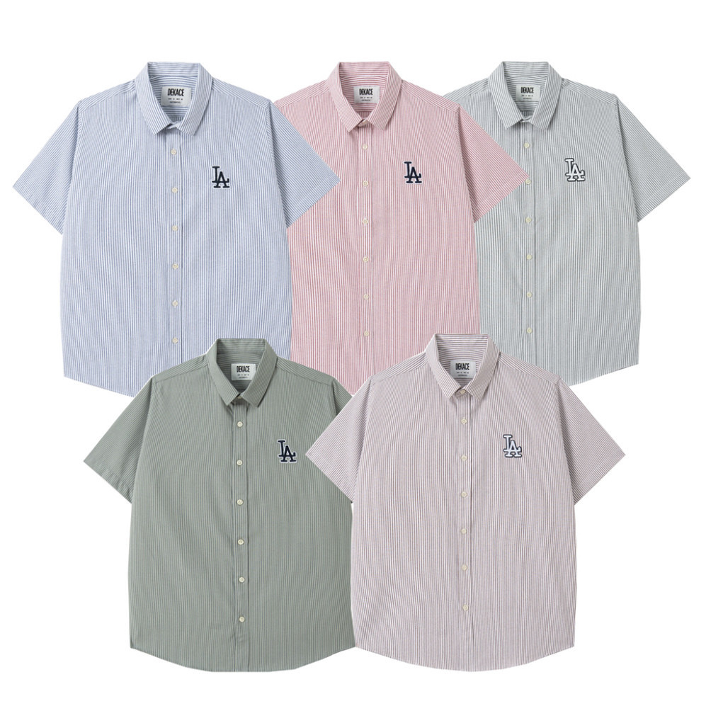 Áo Sơ Mi Cộc Tay Dekace Premium Oxford Thêu LA