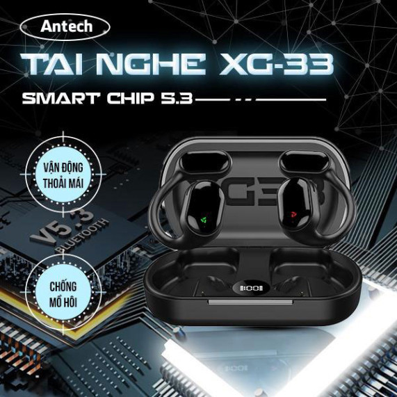 Tai Nghe Bluetooth Thể Thao Thông Minh XG33, Thiết Kế Treo Vành Tai, Cảm Ứng Vân Tay Tích Hợp Micro
