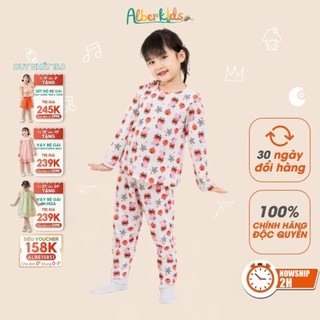 Bộ quần áo thu đông dài tay ALBERKIDS đồ ngủ họa tiết cho bé gái 2,3,4,5,6,7,8,9,10,11,12 tuổi [SA11]