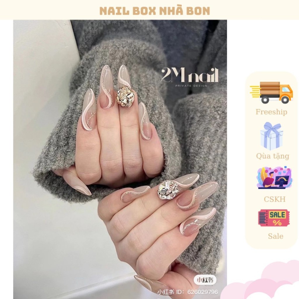 ( HỎA TỐC) NAIL BOX THIẾT KẾ ĐÍNH ĐÁ