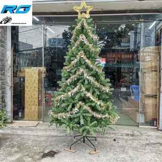 Cây Thông Noel 2m4 Chân Sắt + Tặng 1 Ngôi Sao Đỉnh Và 6 Dây Kim Tuyến Hàng Việt Nam Cao Cấp Mã TNQC