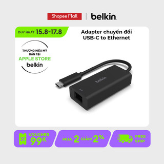 Adapter chuyển đổi belkin usb-c to ethernet 2.5 gigabit màu đen inc012btbk