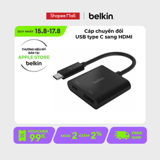 Cáp chuyển đổi Belkin USB Type C sang HDMI 4K 60Hz, sạc lại PD 60W AVC002