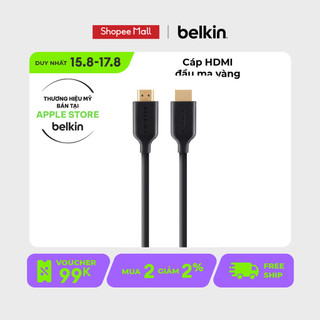 Cáp HDMI 1.4 Belkin đầu mạ vàng 24K chuẩn 4K 120Hz, TV 3D, full HD, âm thanh 7.1, truyền mạng Ethernet băng thông 10.2Gp