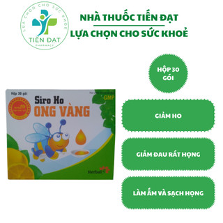 Siro ho ong vàng/ Siro tăng đề kháng ong vàng - Hộp 30 gói