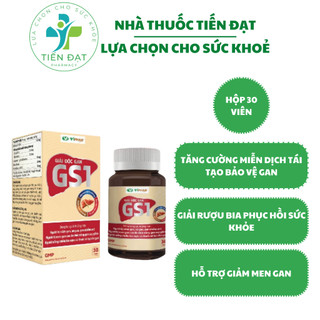 Viên uống giải độc gan GS1 - Hỗ trợ tái tạo và bảo vệ gan - Hỗ trợ giải rượu bia