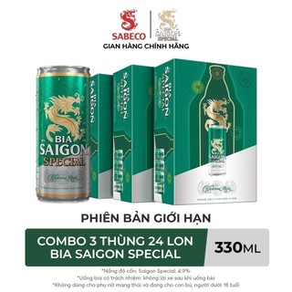 Combo 3 thùng 24 bia saigon special 330ml