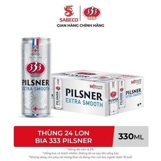 Thùng 24 bia 333 pilsner x 24 lon