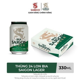 Thùng 24 lon bia saigon lager - 330ml/lon