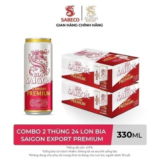 Combo 2 thùng 24 bia saigon export premium 330ml