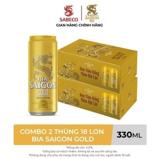 Combo 2 thùng 18 lon Bia Saigon Gold 330ml