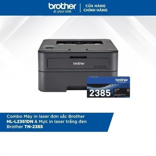 Combo máy in laser đơn sắc brother hl-l2361dn và mực in laser trắng đen brother tn-2385