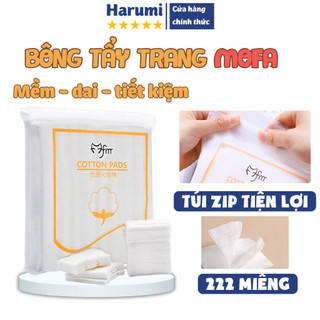 Bông Tẩy Trang Mèo Vàng 222 Miếng Cotton Pads, Bông Tẩy Trang 3 Lớp Mofa, Mềm Mịn, Dai, Không Rát Da, Không Cháy Khét