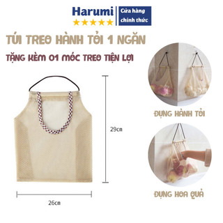 Túi vải lưới đựng hành tỏi, gia vị treo trong bếp thoáng khí, tránh ẩm mốc, túi lưới đựng hành tỏi, túi treo hành tỏi