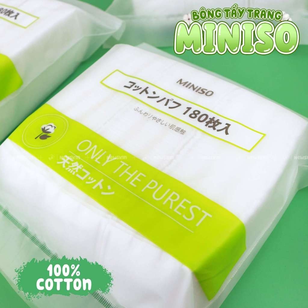 Bông Tẩy Trang Miniso Nhật Bản 180 Miếng Siêu Mềm Mại, Siêu Dai, Miniso 180 Miếng, Bông Tẩy Trang Làm Sạch Sâu | BigBuy360 - bigbuy360.vn