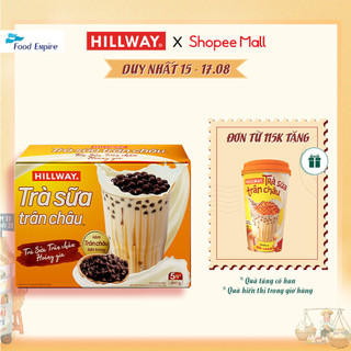 Hộp Trà Sữa Trân Châu Hoà Tan - Hillway - Vị Truyền Thống (5 gói trà sữa & 5 gói trân châu)