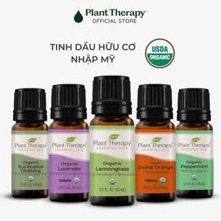 Tinh dầu hữu cơ Plant Therapy - Organic essential oil, Lavender Peppermint Lemongrass Eucalyptus Tea Tree 10ml