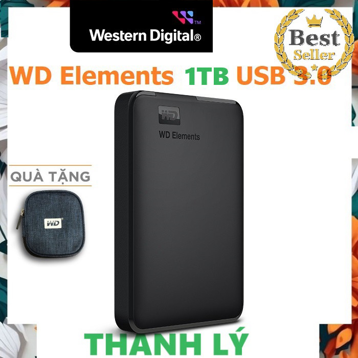 ⭐ ⭐ ⭐  Ổ cứng di động HDD 2.5 inch WD Elements dung lượng 500GB / 1TB / 2TB Chuẩn USB 3.0 chuẩn Hãng
