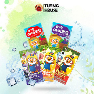 Nước ép trái cây Pororo Wondertok nội địa Hàn Quốc, nước ép hoa quả vị nho, cam, táo hộp 190ml