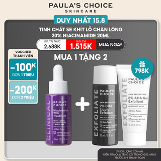 Tinh chất se khít lỗ chân lông Paula's Choice Niacinamide 20% Treatment 20ml mã 8030