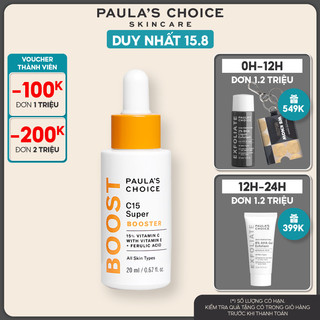 Tinh chất tăng cường làm sáng da ngăn ngừa lão hóa chứa Vitamin C Paula's Choice C15 Super Booster 20ml 7770