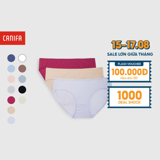 Combo 3 quần lót nữ canifa chất liệu polyamid co giãn thoải mái 6us23a006