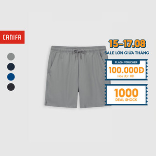 Quần soóc nam canifa dáng active cạp chun dáng suông 8bs23s005