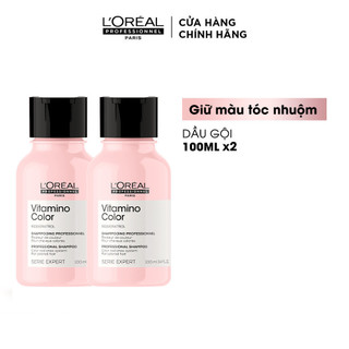 Combo 2x Dầu gội giữ màu tóc nhuộm L'Oréal Professionnel Serie Expert Vitamino Color 100ml