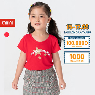 Áo phông bé gái CANIFA chất liệu 100% cotton 1TS22S009