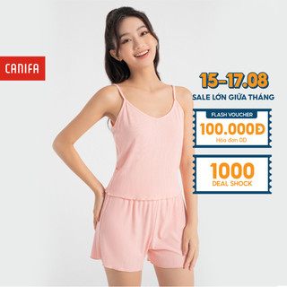 Bộ quần áo nữ canifa chất liệu cotton pha 6ls22s036
