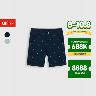 Quần short bé trai CANIFA khaki họa tiết thời trang - 2BS21S009