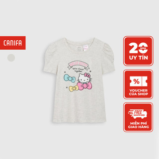 Áo phông bé gái cotton USA in hình Hello Kitty CANIFA - 1TS21S018