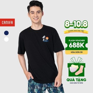 Áo phông nam cotton USA in hình thời trang CANIFA - 8TS21C004