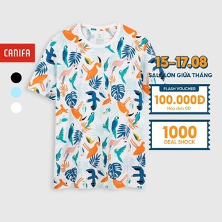 Áo phông nam cotton USA in hình thời trang CANIFA - 8TS21S016