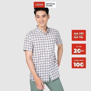 Áo sơ mi nam cotton cộc tay kẻ caro CANIFA - 8TH21S008