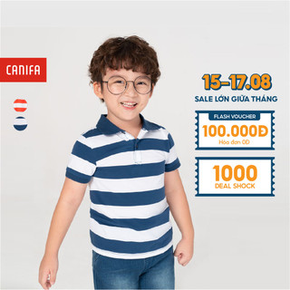 Áo polo bé trai kẻ ngang CANIFA - 2TP21S003