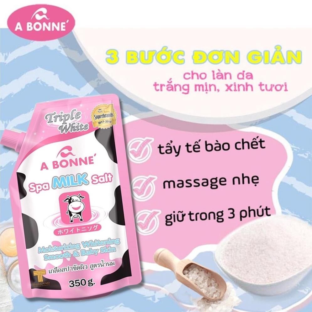Muối Tắm Sữa Bò Muối Tắm Tẩy Tế Bào Chết A Bonne Spa Milk Salt Thái Lan 350gr