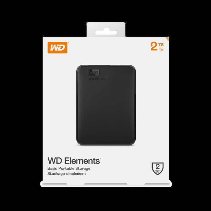 ⭐ ⭐ ⭐  Ổ cứng di động HDD 2.5 inch WD Elements 2TB USB 3.0 New (Đen) Chính Hãng 100% - Fullbox ổ kíc
