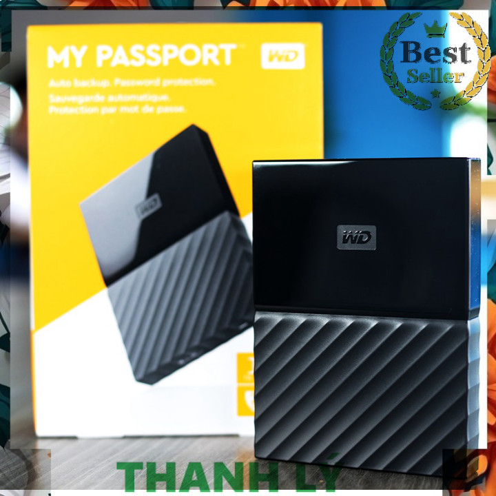 ⭐ ⭐ ⭐  Ổ cứng di động HDD 2.5 inch WD My Passport 3TB USB 3.0 WDBYFT0030BBK New (Đen) Chính Hãng 100