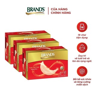 Combo 3 Nước yến thật BRAND'S Đường Phèn (42 ml x 6 lọ)